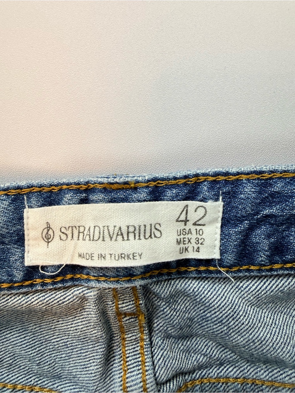 Stradivarius Vintage Wash Straight Leg mom Jeans aesthetic Relaxed Y2K 42/10 - Picture 5 of 7